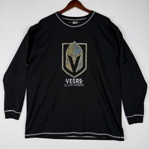 Calhoun NHL Las Vegas Golden Knights Long Sleeve Shirt Distressed Logo Mens XL